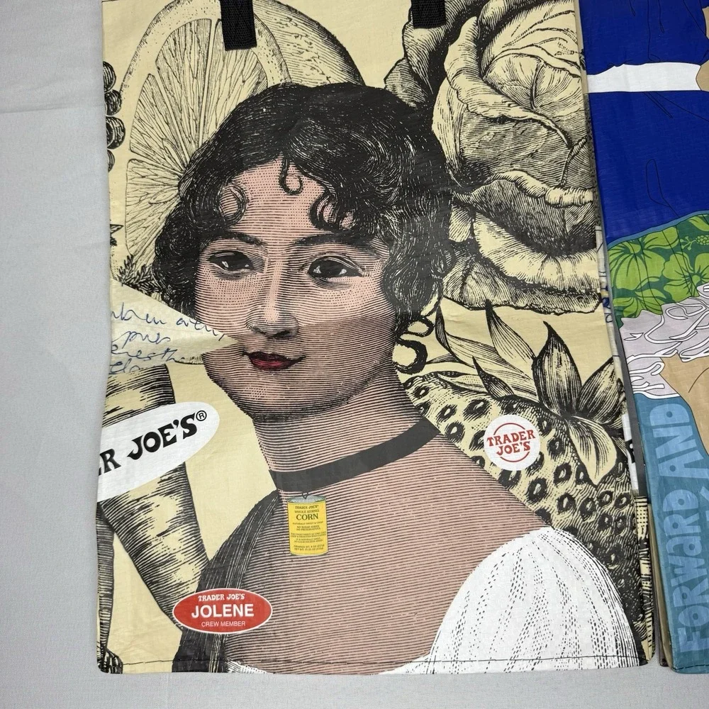 Bundle Of Two Trader Joes Reusable‎ Bags Missouri And Crew Member